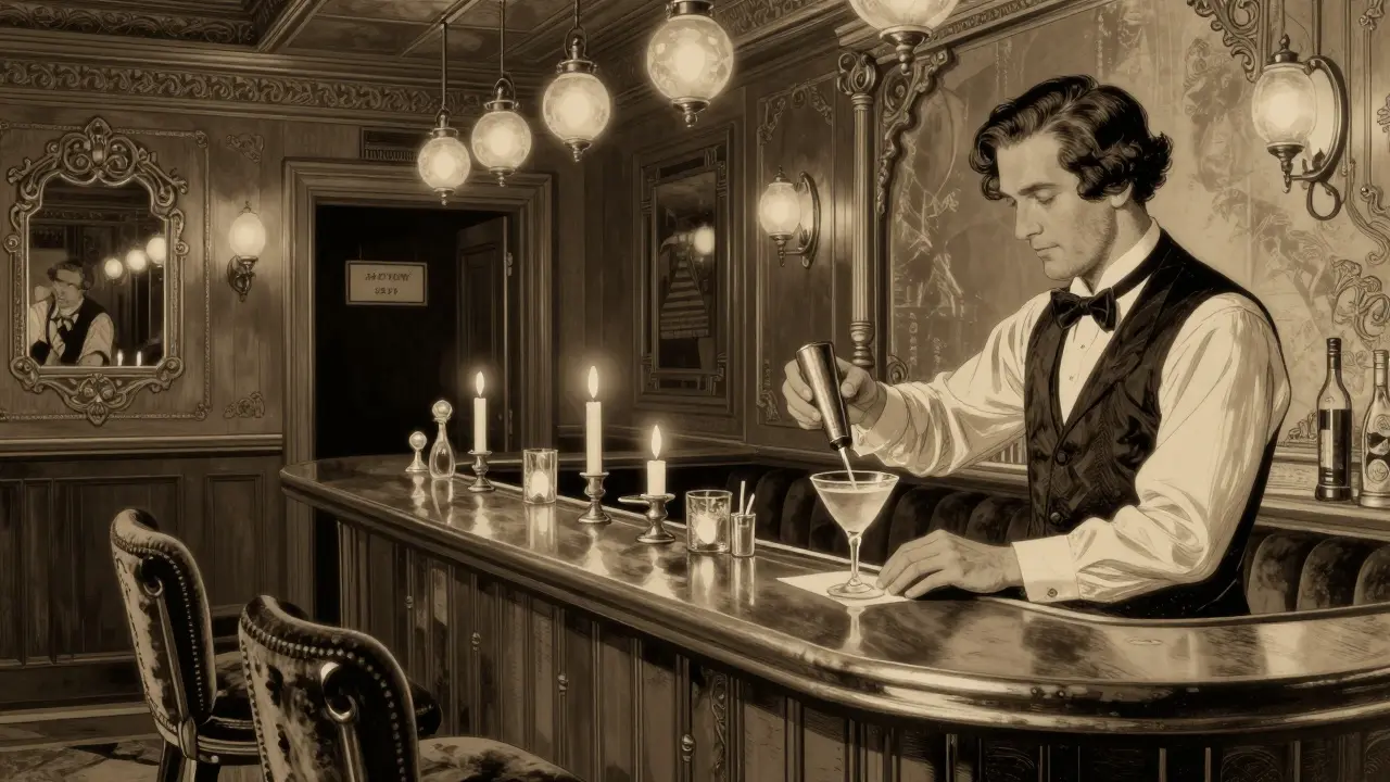 Nightjar speakeasy bar with vintage decor and cocktail mixing